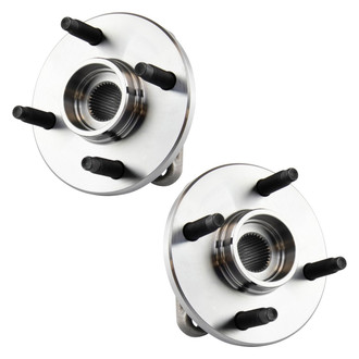 TRQ® - Front Driver and Passenger Side Wheel Bearing and Hub Assembly Kit