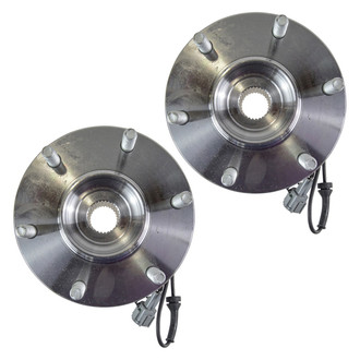 TRQ® - Front Driver and Passenger Side Wheel Bearing and Hub Assembly Kit