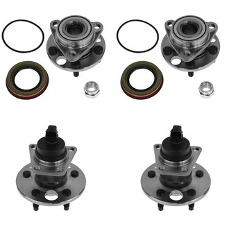 TRQ® - Front and Rear Driver or Passenger Side Wheel Bearing and Hub Assembly Kit