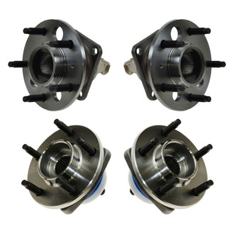 TRQ® - Front and Rear Driver or Passenger Side Wheel Bearing and Hub Assembly Kit