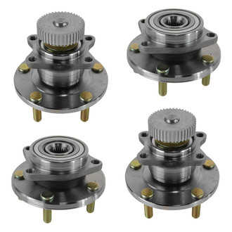 TRQ® - Front and Rear Driver or Passenger Side Wheel Bearing and Hub Assembly Kit