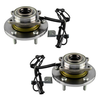 TRQ® - Front Driver and Passenger Side Wheel Bearing and Hub Assembly Kit