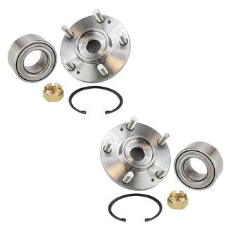 TRQ® - Front Driver and Passenger Side Wheel Bearing and Hub Assembly Kit