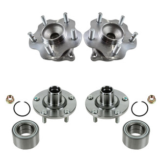 TRQ® - Front and Rear Driver or Passenger Side Wheel Bearing and Hub Assembly Kit