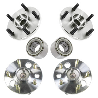 TRQ® - Front and Rear Driver or Passenger Side Wheel Bearing and Hub Assembly Kit