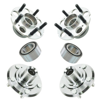 TRQ® - Front and Rear Driver or Passenger Side Wheel Bearing and Hub Assembly Kit