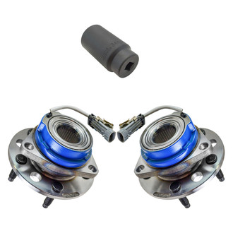 TRQ® - Front Driver and Passenger Side Wheel Bearing and Hub Assembly Kit