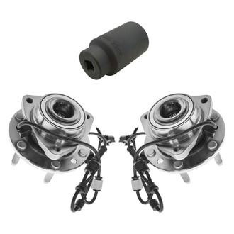 TRQ® - Front Driver and Passenger Side Wheel Bearing and Hub Assembly Kit