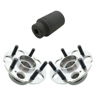 TRQ® - Rear Driver and Passenger Side Wheel Bearing and Hub Assembly Kit