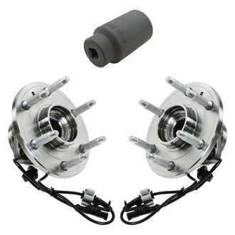 TRQ® - Front Driver and Passenger Side Wheel Bearing and Hub Assembly Kit