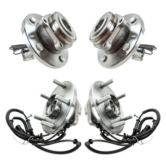 TRQ® - Front and Rear Driver or Passenger Side Wheel Bearing and Hub Assembly Kit