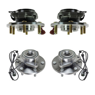 TRQ® - Front and Rear Driver or Passenger Side Wheel Bearing and Hub Assembly Kit