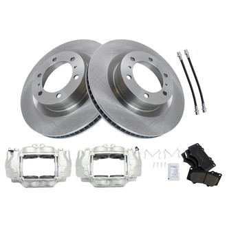 TRQ® - Front Disc Brake Kit with Ceramic Pads, Calipers and Hoses