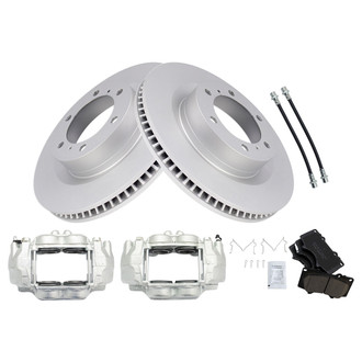 TRQ® - Front Disc Brake Kit with Ceramic Pads, Calipers and Hoses
