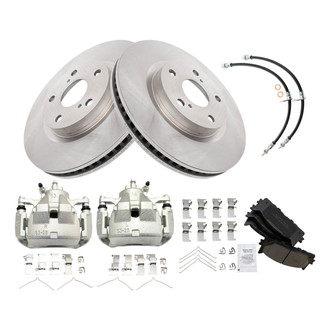 TRQ® - Disc Brake Kit with Ceramic Pads, Calipers and Hoses