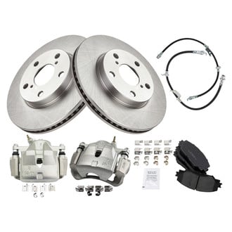 TRQ® - Disc Brake Kit with Ceramic Pads, Calipers and Hoses