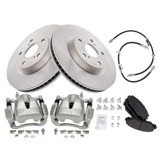 TRQ® - Disc Brake Kit with Ceramic Pads, Calipers and Hoses