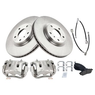 TRQ® - Disc Brake Kit with Ceramic Pads, Calipers and Hoses