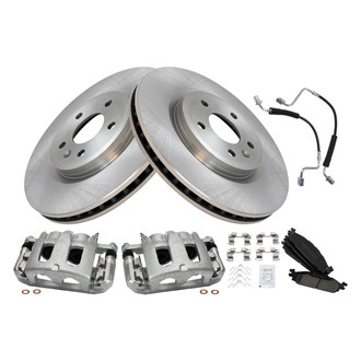 TRQ® - Disc Brake Kit with Ceramic Pads, Calipers and Hoses