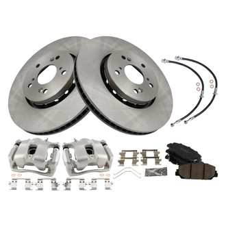 TRQ® - Disc Brake Kit with Ceramic Pads, Calipers and Hoses