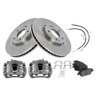 TRQ® - Front Disc Brake Kit with Ceramic Pads, Calipers and Hoses