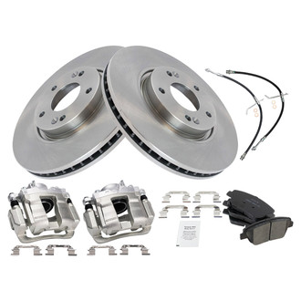 TRQ® - Disc Brake Kit with Ceramic Pads, Calipers and Hoses