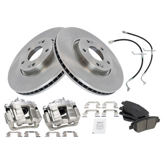 TRQ® - Disc Brake Kit with Ceramic Pads, Calipers and Hoses