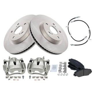 TRQ® - Disc Brake Kit with Semi-Metallic Pads, Calipers and Hoses