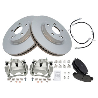 TRQ® - Front Disc Brake Kit with Ceramic Pads, Calipers and Hoses