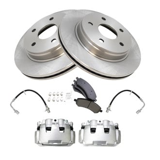 TRQ® - Disc Brake Kit with Ceramic Pads, Calipers and Hoses