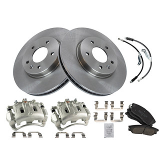 TRQ® - Disc Brake Kit with Ceramic Pads, Calipers and Hoses