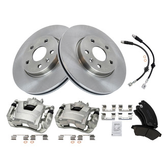 TRQ® - Front Disc Brake Kit with Ceramic Pads, Calipers and Hoses