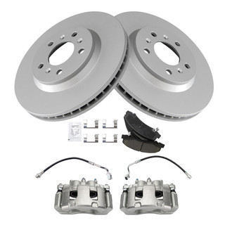 TRQ® - Front Disc Brake Kit with Ceramic Pads, Calipers and Hoses