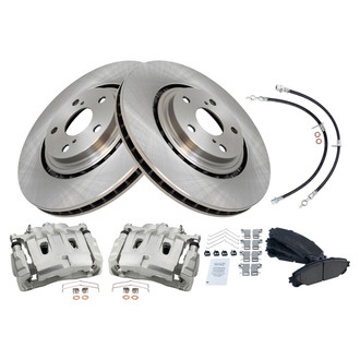 TRQ® - Disc Brake Kit with Ceramic Pads, Calipers and Hoses