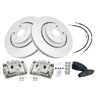 TRQ® - Front Disc Brake Kit with Ceramic Pads, Calipers and Hoses