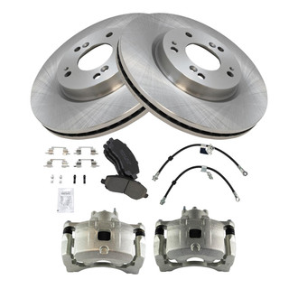 TRQ® - Front Disc Brake Kit with Ceramic Pads, Calipers and Hoses