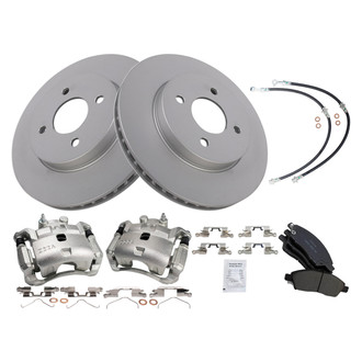 TRQ® - Front Disc Brake Kit with Ceramic Pads, Calipers and Hoses