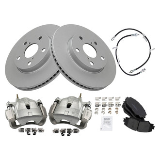 TRQ® - Front Disc Brake Kit with Ceramic Pads, Calipers and Hoses