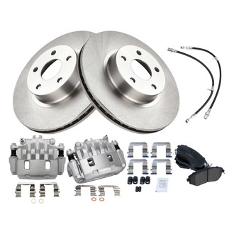 TRQ® - Disc Brake Kit with Ceramic Pads, Calipers and Hoses