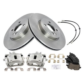 TRQ® - Disc Brake Kit with Ceramic Pads, Calipers and Hoses