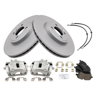 TRQ® - Front Disc Brake Kit with Ceramic Pads, Calipers and Hoses