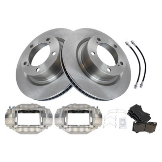 TRQ® - Disc Brake Kit with Ceramic Pads, Calipers and Hoses