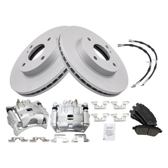 TRQ® - Front Disc Brake Kit with Ceramic Pads, Calipers and Hoses