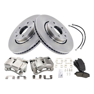 TRQ® - Disc Brake Kit with Ceramic Pads, Calipers and Hoses