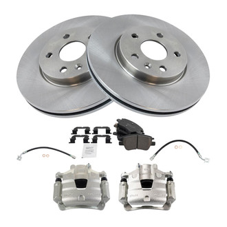 TRQ® - Disc Brake Kit with Ceramic Pads, Calipers and Hoses