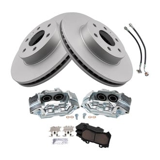 TRQ® - Front Disc Brake Kit with Ceramic Pads, Calipers and Hoses