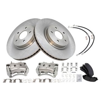 TRQ® - Front Disc Brake Kit with Ceramic Pads, Calipers and Hoses