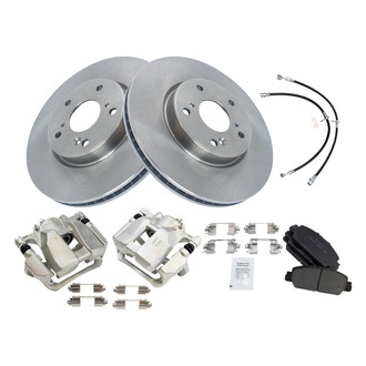 TRQ® - Disc Brake Kit with Ceramic Pads, Calipers and Hoses