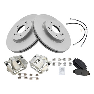 TRQ® - Front Disc Brake Kit with Ceramic Pads, Calipers and Hoses