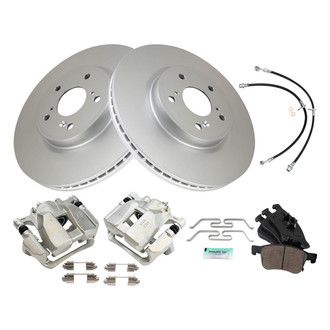 TRQ® - Front Disc Brake Kit with Ceramic Pads, Calipers and Hoses